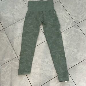 Boohoo marled green leggings